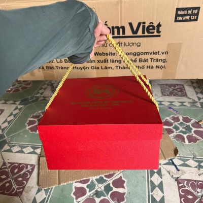 Bộ cốc sứ 4 món in logo dáng trụ lùn quai C 300ml BCS-27