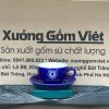 Ly sứ cafe in logo kèm đĩa màu xanh dương đậm và trắng dung tích 220ml LSCF-03
