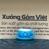 Ly sứ cafe in logo kèm đĩa màu xanh dương và trắng dung tích 220ml LSCF-06