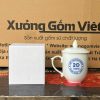 Ly sứ trắng in logo dáng ngọn lửa có nắp quai bán tim 350ml LST-17