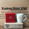 Ly sứ trắng in logo dáng thóp cao quai bán tim 400ml LST-38