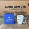 Ly sứ trắng in logo dáng vuông quai vuông 390ml LST-53